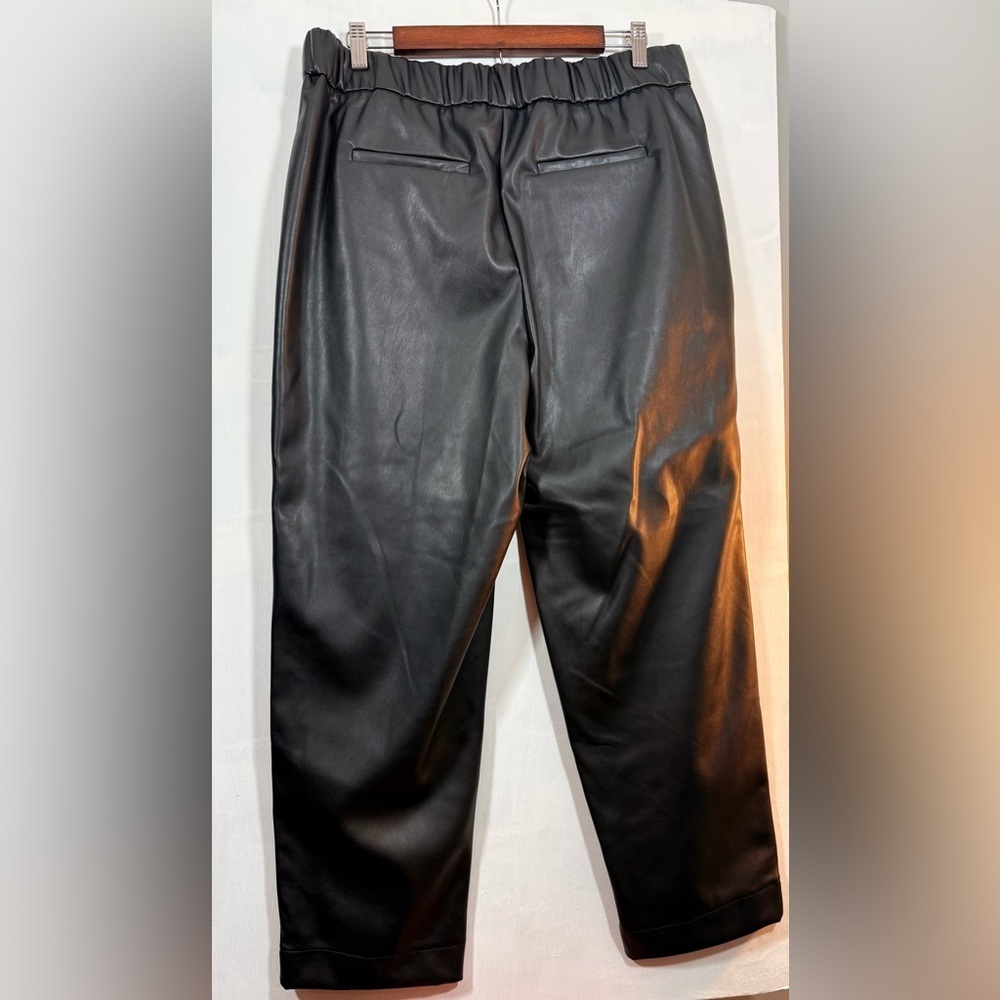 a new day Women’s Size Large Black Faux Leather Pants - Picture 3 of 7